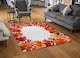 image 2 of Circled Autumn Leaves Rug | Multi