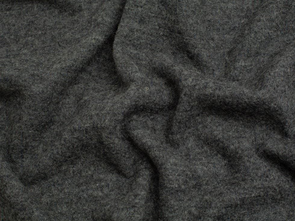 Minerva Core Range Grey 100% Pure Boiled Wool Coating Fabric for Dressmaking, 140cm / 55" Wide - per metre
