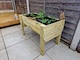 image 4 of Raised Veg Trug Garden Planter - Scandinavian Redwood - L52 x W150 x H60 cm - Minimal Assembly Required | Brown