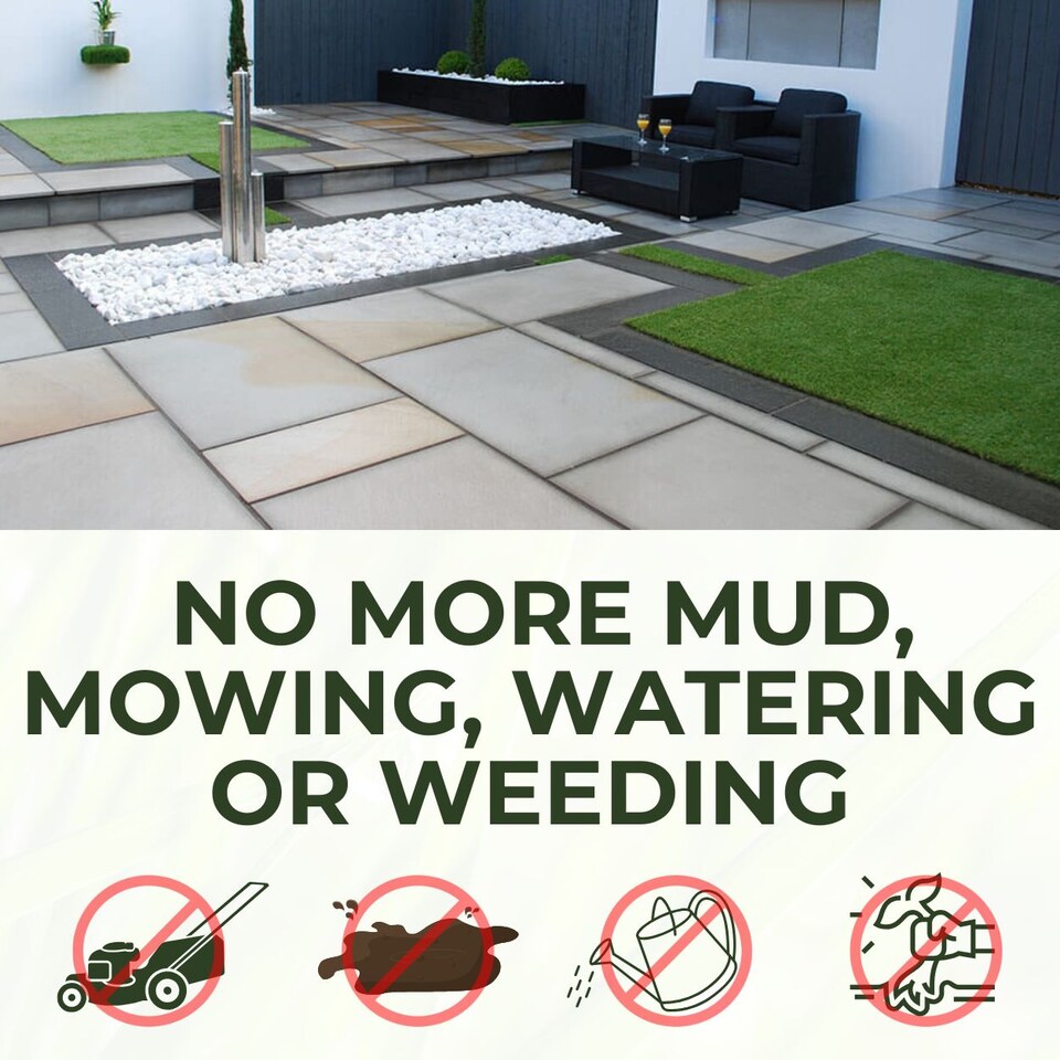 image 1 of 7mm Artificial Grass - 1.5m x 10m - Budget Fake Lawn Astro Turf | Green | 1.5m x 10m | 1