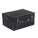 image 6 of 41cm Empty Willow Wicker Picnic Basket with Lining Black | Black | One Size