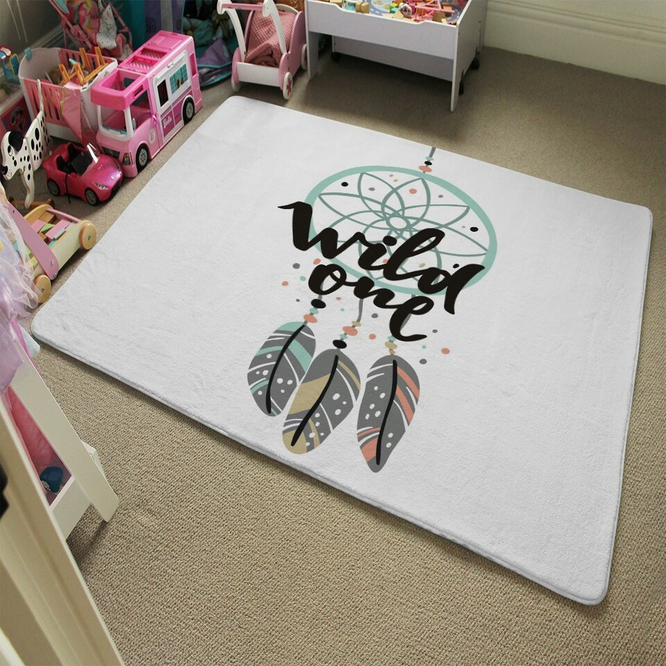 image 1 of Cute print in Boho style (Rug) Multi | Large: 140x200cm