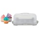 image 1 of Clear Plastic Storage Containers With Handles & Lids For Cupcakes And Desserts