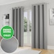 image 1 of Enhanced Living Nightfall Plain Supersoft Grey Thermal Blockout Eyelet Curtains (PAIR) - 46 x 72 inch (117 x 183cm)