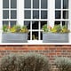 image 10 of Window Box Faux Lead Chelsea Trough Light Stone Garden Planter W22 H22 L60 cm, 29 ltrs Cap.