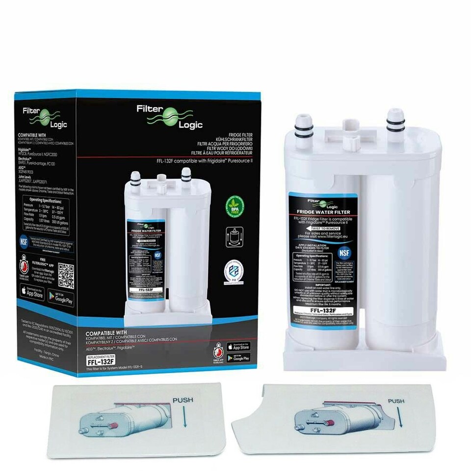image 1 of FilterLogic FFL-132F Ice & Water Filter to fit FC100 Frigidaire WF2CB PureSource 2 Fridge