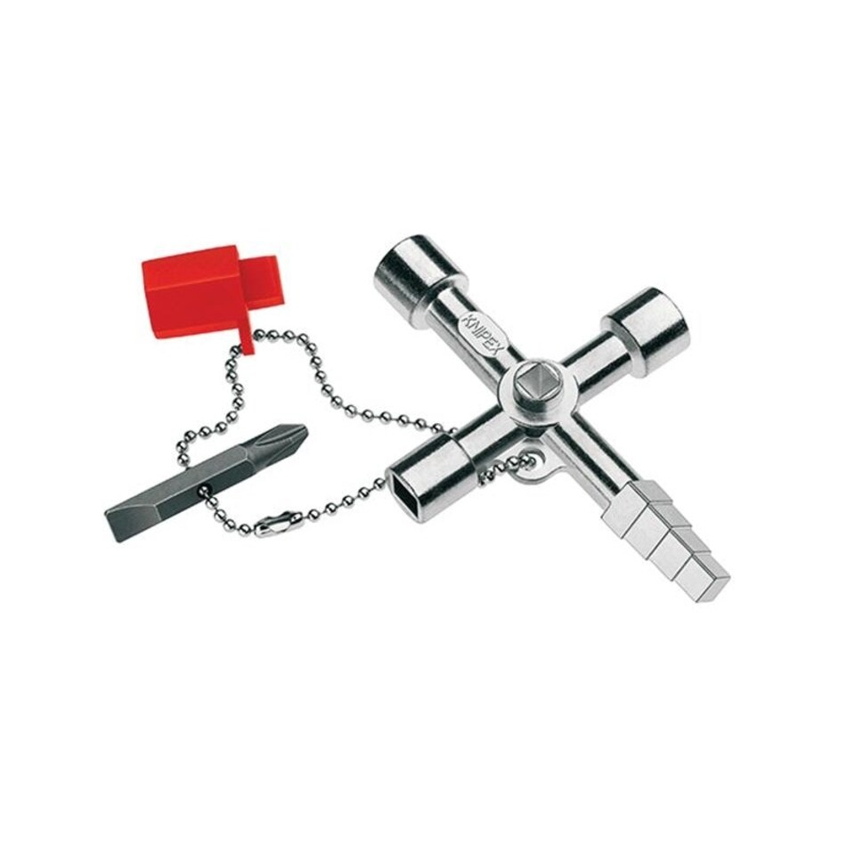 Knipex Profi-key 11 Way Cabinet Control Key - Multi Colour - One Size