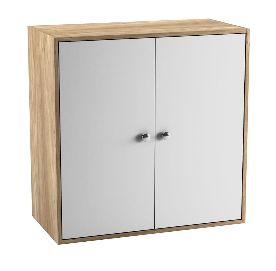 image 1 of Oak Tier 2-Door Wooden Cabinet | Multi | 1