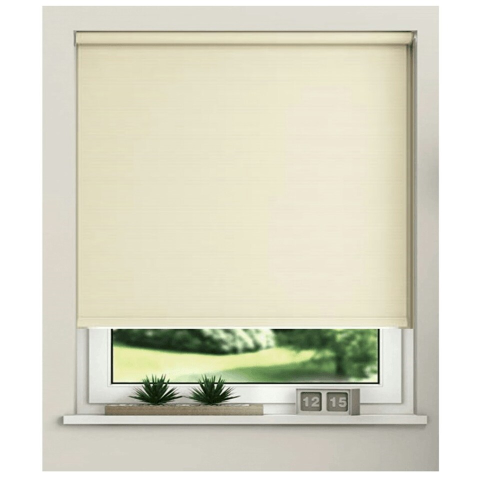 image 1 of 80cm Natural Trimmable Thermal Blackout Roller Blinds Grey | Grey