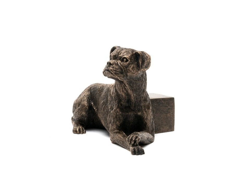 image 1 of Boxer Dog Plant Pot Feet - Set of 3 - L8 x W11 x H7.5 cm | Grey