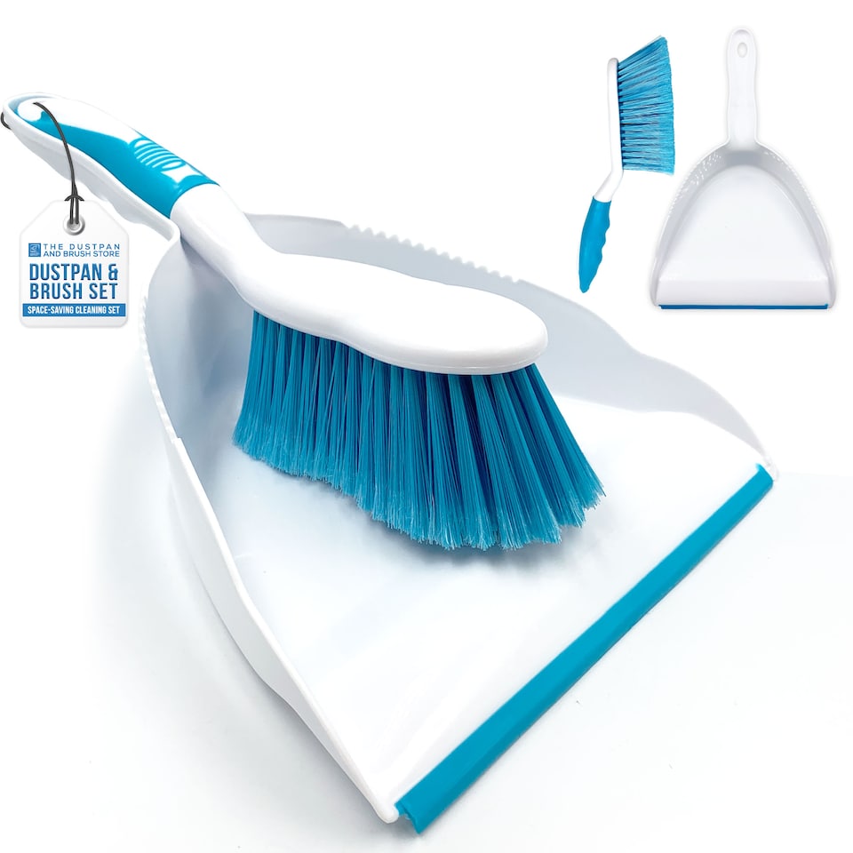 image 1 of Durable Bristles and Easy Sweep Dustpan and Brush Set