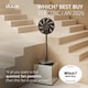 image 2 of Duux Whisper 3 Standing Fan with Remote Control | Grey | Grey