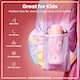 image 2 of Leak Proof Kids Water Bottle, Stainless Steel, 400ml (13oz) | Pink | Daisies | One Size