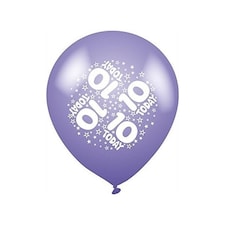 Expression Factory Latex 10th Birthday Balloon - Lavender/White - One Size
