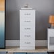image 4 of Vida Designs Riano 5 Drawer Narrow Chest of Drawers Bedroom Storage, White