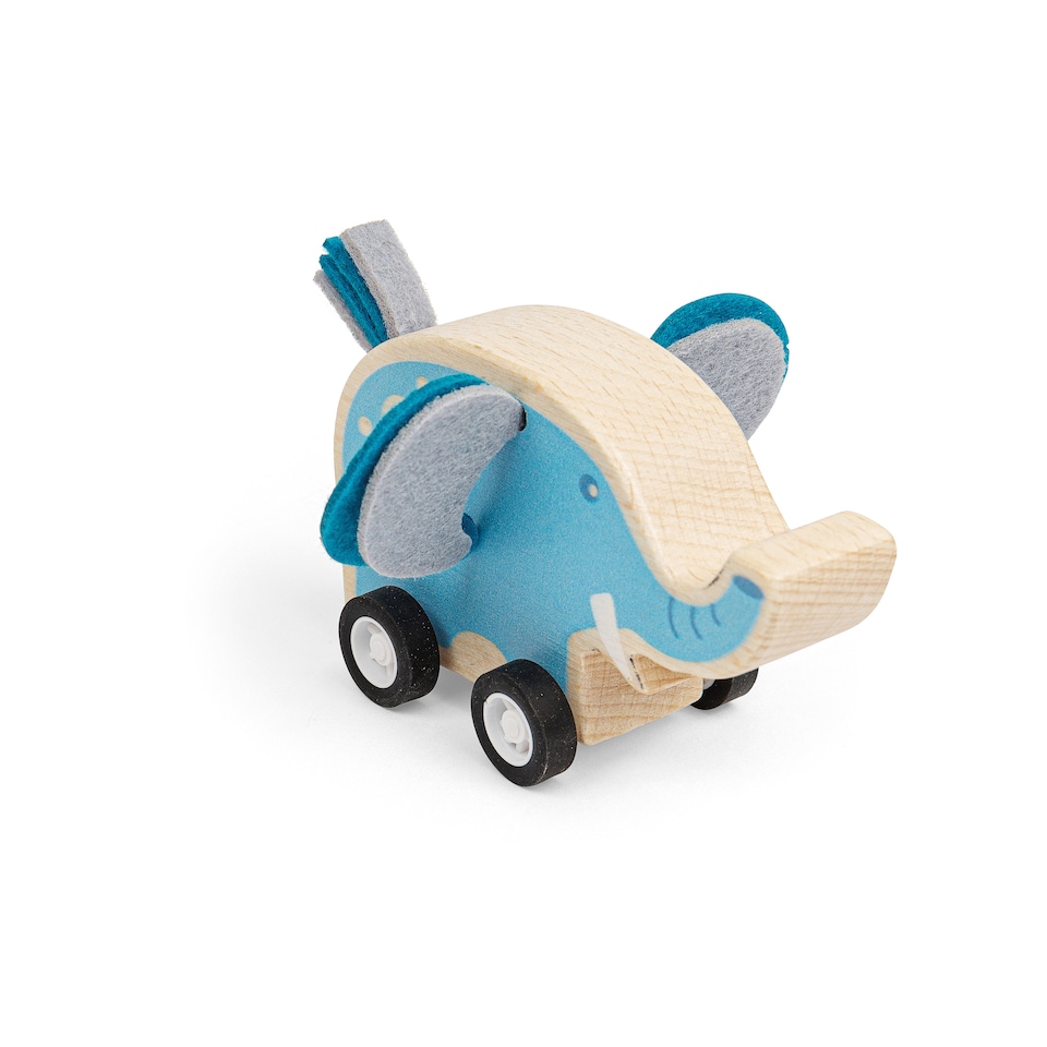 image 1 of Animal Pull Backs - Elephant and Giraffe | Multi | Multicoloured