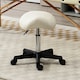 image 6 of HOMCOM Saddle Stool Adjustable Rolling Salon Chair for Massage Spa Beauty White