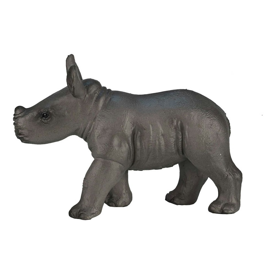 image 1 of MOJO Wildlife & Woodland Rhino Baby Walking Toy Figure, Grey (387247)