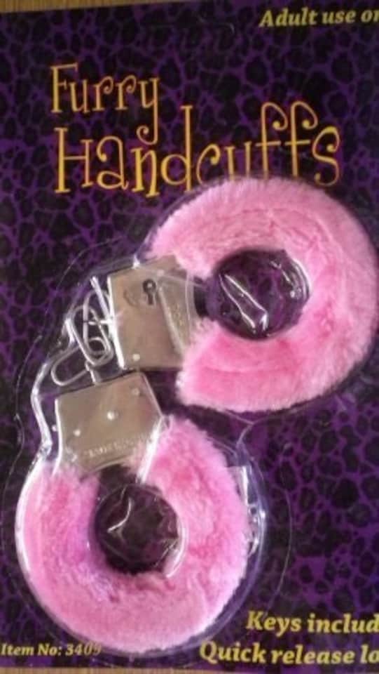 image 1 of Hen Night Pink Furry Handcuffs
