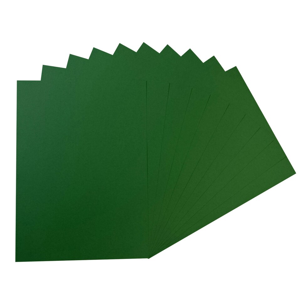 image 1 of Pack of 50 A5 Coloured Card 160gsm Sheets Green | Dark Green | A5