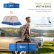image 6 of Outsunny 2-3 Man Camping Tunnel Tent with Bedroom and Living Room, Orange 