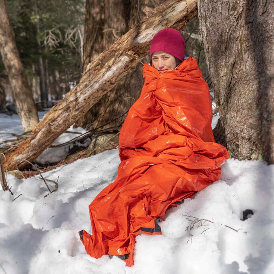 image 1 of Emergency Bivvy with Whistle - Emergency Survival Shelter Sack | Orange | Orange | One Size | 1