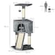 image 4 of PawHut Kitten Tower Corner Cat Tree w/Scratching Post House Ladder Toy Grey