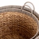 image 4 of Set of 2 Round Water Hyacinth Basket With Grey Rope Border | Brown | Brown | Not provided