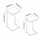 image 10 of 2 pc C-Shaped Nesting Side Tables White | Unit Colour: White