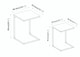 image 10 of 2 pc C-Shaped Nesting Side Tables | White | Unit Colour: White