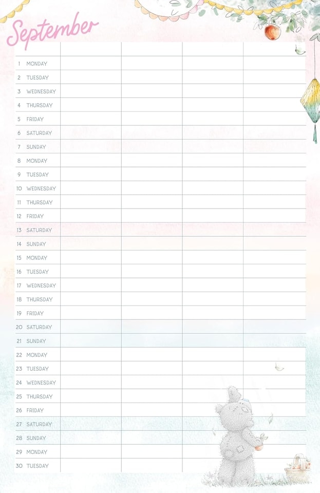 image 1 of Me to You Tatty Teddy 2025 Household Planner