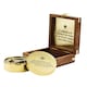 image 1 of Engraved Sundial Compass Gift – “Go Confidently” Inspirational Quote Gold