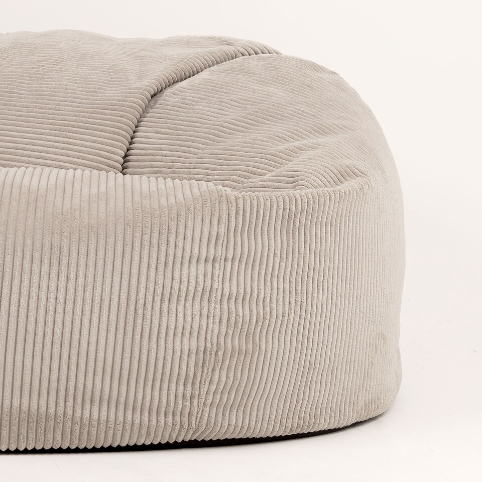 image 1 of Soul Giant Corduroy Bean Bag Natural 2-Seater Bean Bag Chair | Cream | Natural | XL | 1