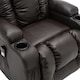 image 4 of Caesar Dual Motor Rise Recliner Bonded Leather Heat And Massage Chair (Brown)