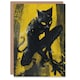 image 1 of Werecat Portrait Art Black Cat Lover Halloween Card