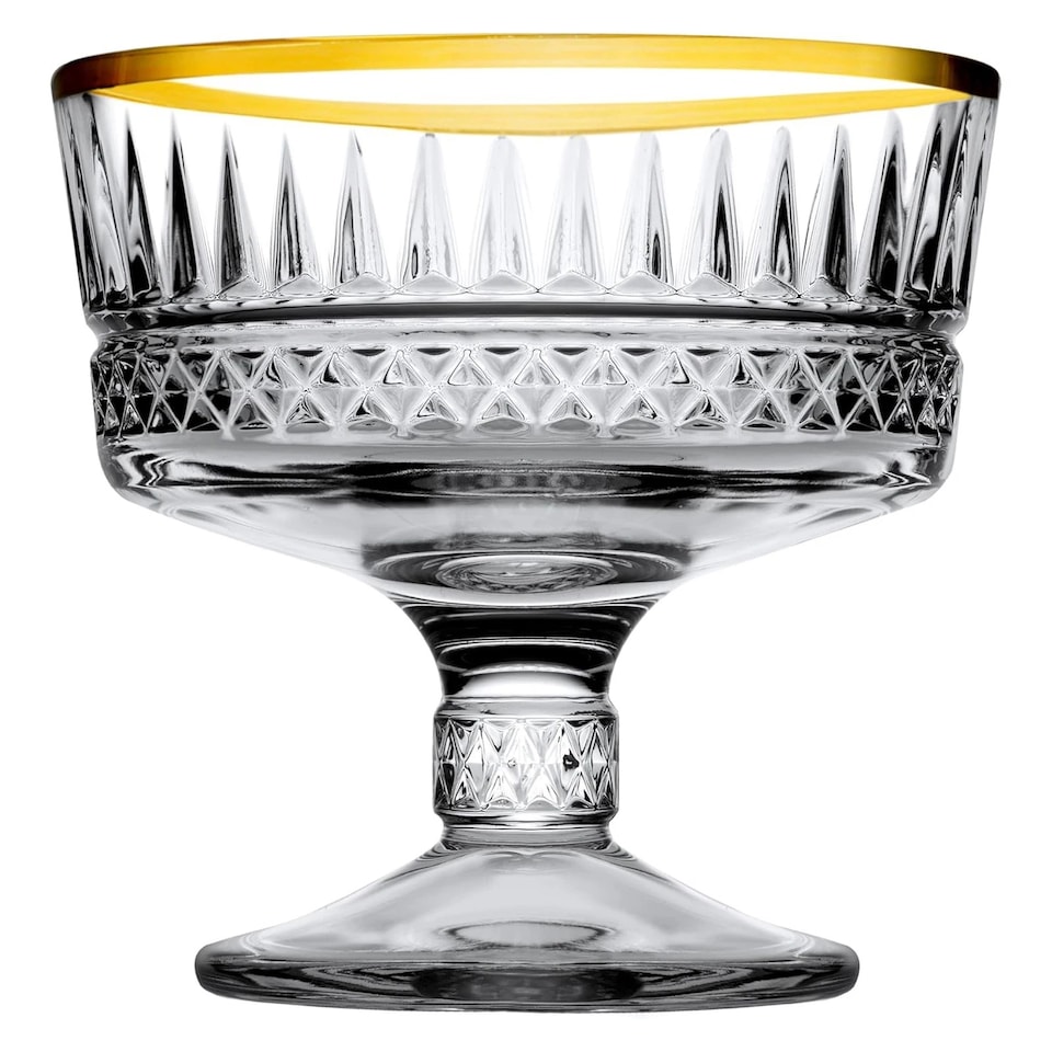 image 1 of Glass Dessert Bowls Ice Cream Sundae Fruit Cocktail Pudding Footed Dessert Cups | Clear | Clear | Set of 4