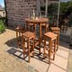 image 3 of Alfresco Bar Set Six Seater - L200 x W200 x H110 - Redwood