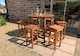 image 3 of Alfresco Bar Set Six Seater - L200 x W200 x H110 - Redwood