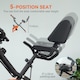 image 6 of SPORTNOW Folding Exercise Bike with Arm Bands and Hand Pulse Sensor, Orange