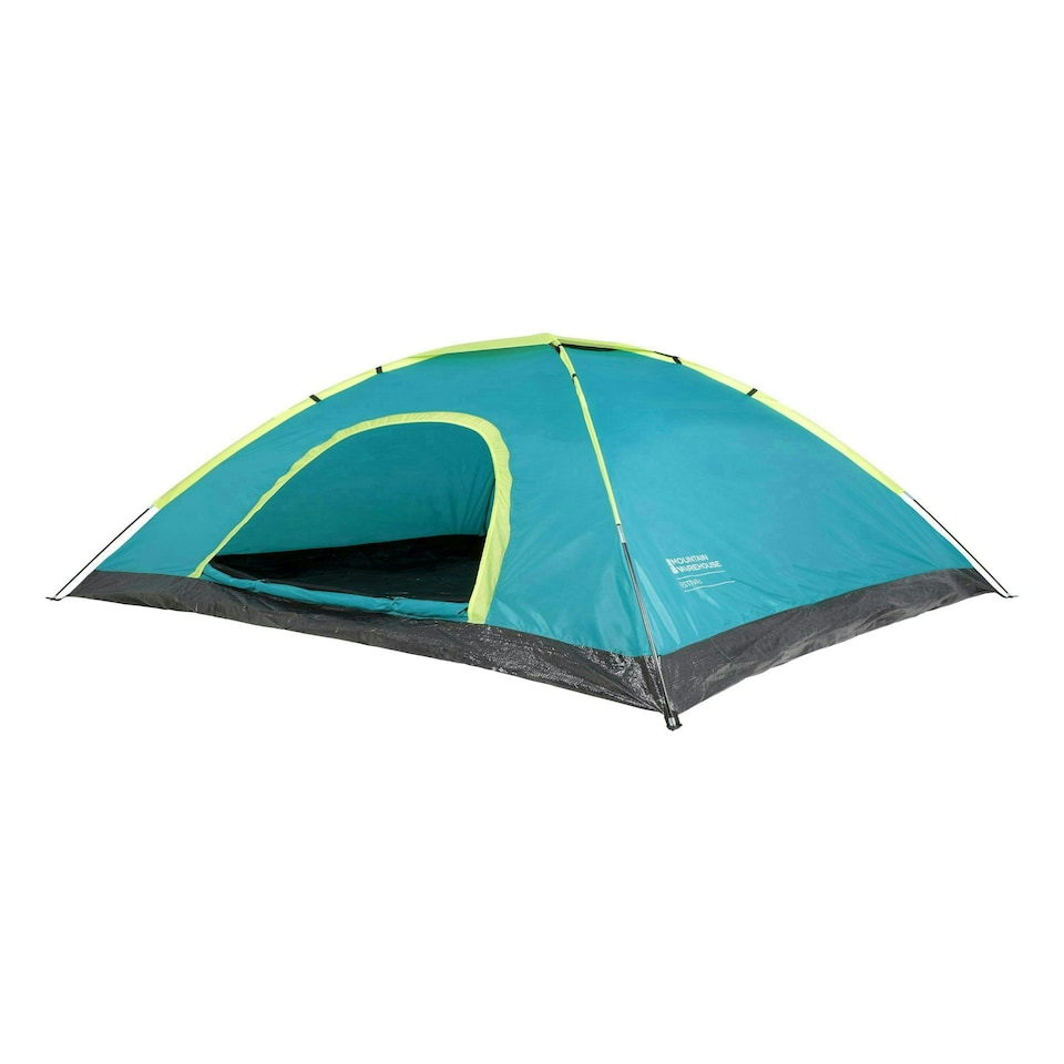 image 1 of Mountain Warehouse Festival Fun 4 Man Tent Water Resistant Camping Accessory Blue | Light Blue | One Size