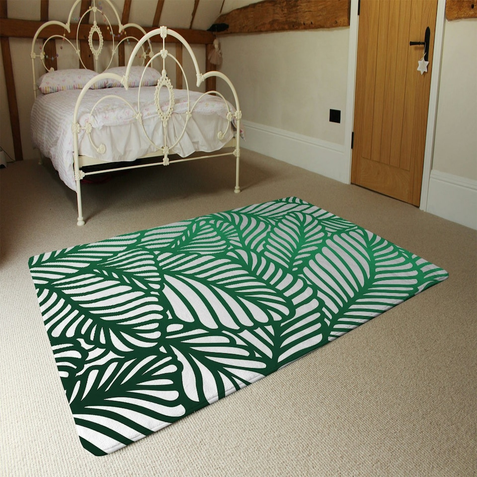 image 1 of Green Biophilic design with natural analogues texture (Rug) Green | XL