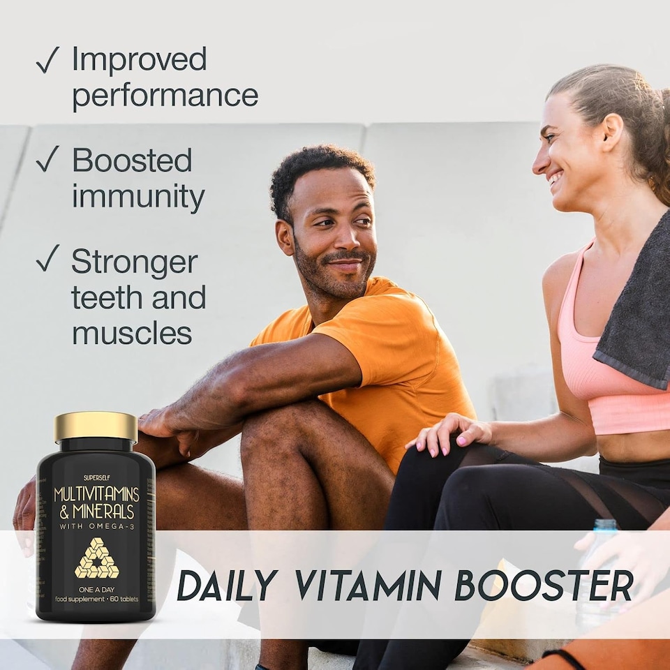 image 1 of SuperSelf Multivitamin with Omega 3 60 Tablets