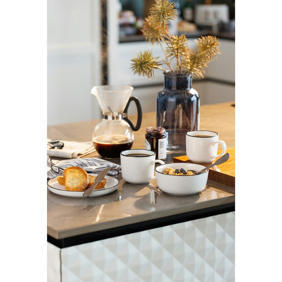 image 1 of Mikasa Dinner Set White Porcelain 12 Piece