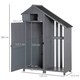 image 5 of Outsunny Garden Storage Shed With Shelves Log Rack for Garden Tools