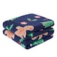 image 1 of OHS Gingerbread Man Print Polar Fleece Blanket Throw, 120x150cm - Navy Blue