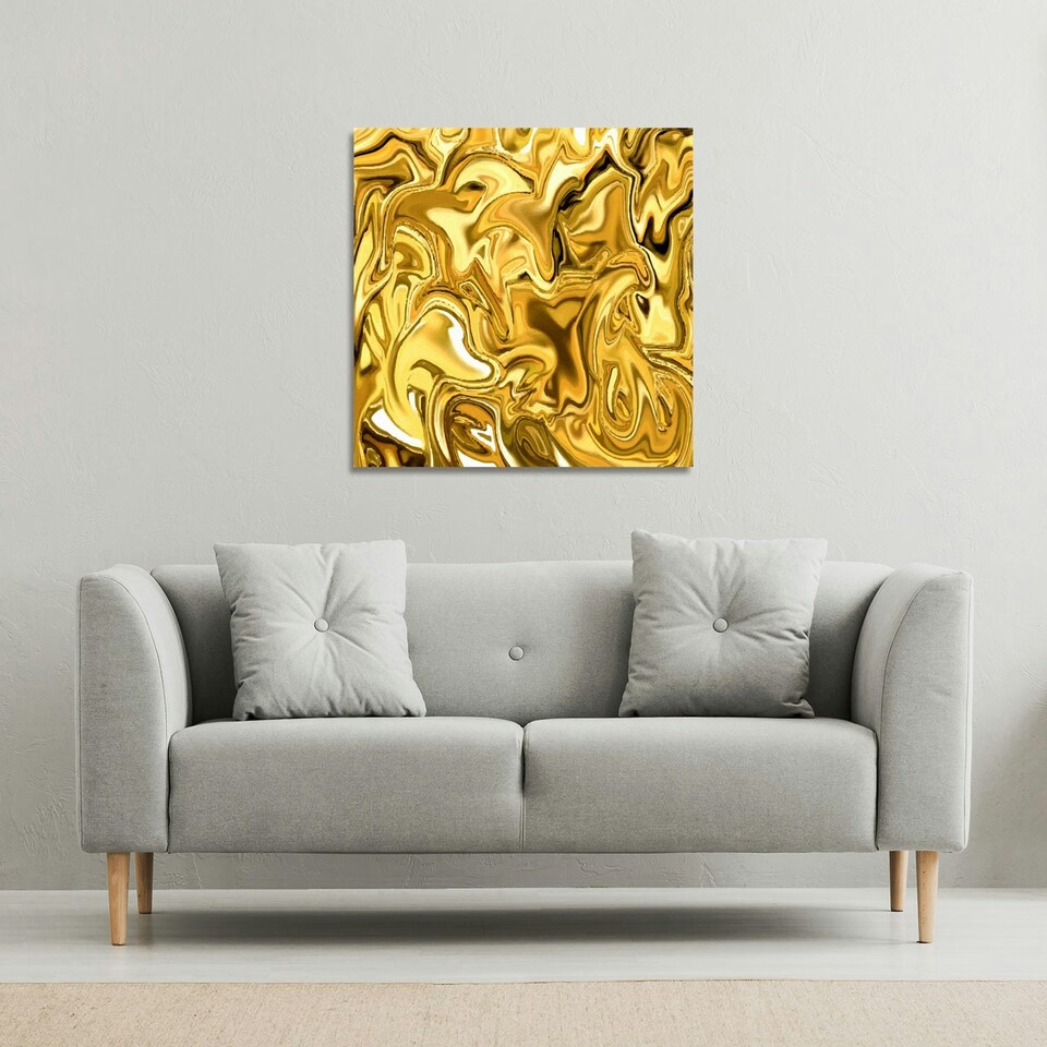 image 1 of Golden Liquid (Canvas Print) 61 x 61 x 4cm