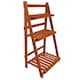 image 1 of Wooden Shelf Foldable Rack Flower Plant Pot Stand Storage Display Holder 3 Tier