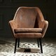 image 2 of Teamson Home Divano Mid Century Aged Fabric Chair, Brown