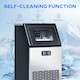 image 6 of HOMCOM Commercial Ice Maker Machine, Freestanding Stainless Steel Ice Machine with Self-Cleaning, LCD Display, 45kg 24 Hours and 11kg Storage for Home, Office, Bar, Restaurant