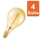 image 1 of Osram Vintage 1906 Edison 28 Filament Big Grape DIM Lamp 4W 820 Gold E27 4 Pack
